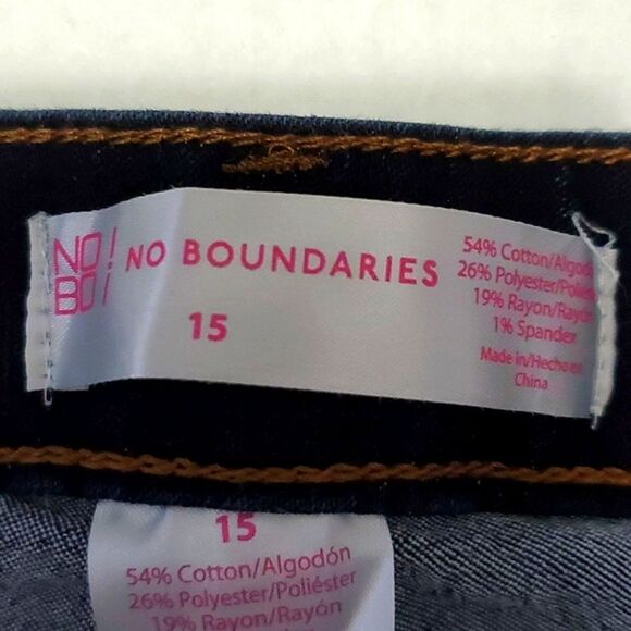 NOBO Dark Wash High Rise Buttoned Fly Straight Leg Jeans - Picture 9 of 10